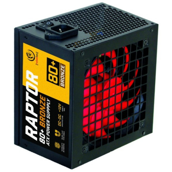 Zasilacz ATX RAPTOR 500W,BRONZE 80+,Single Rail, DC-DC 