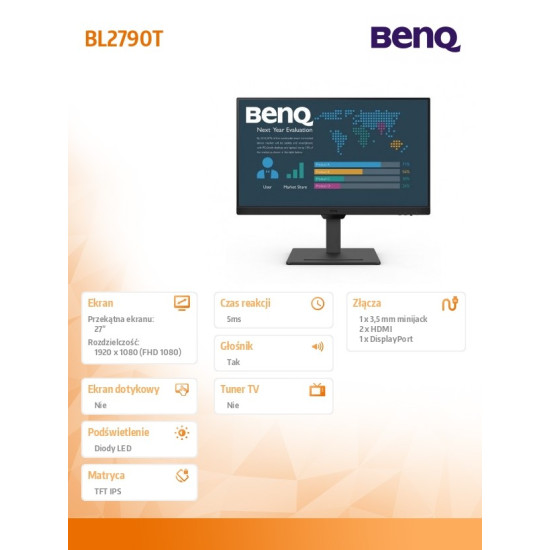 Monitor 27 cali BL2790T LED 5ms/IPS/HDMI/100Hz