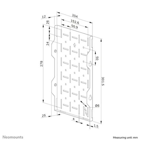 Stojak na sprzęt AV LEVEL-750 (do uchwytów ściennych LEVEL-750)