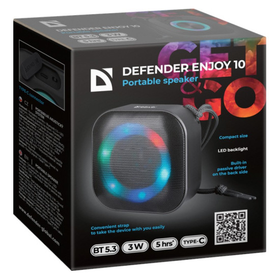 Głośnik Bluetooth ENJOY 10 3W Czarny
