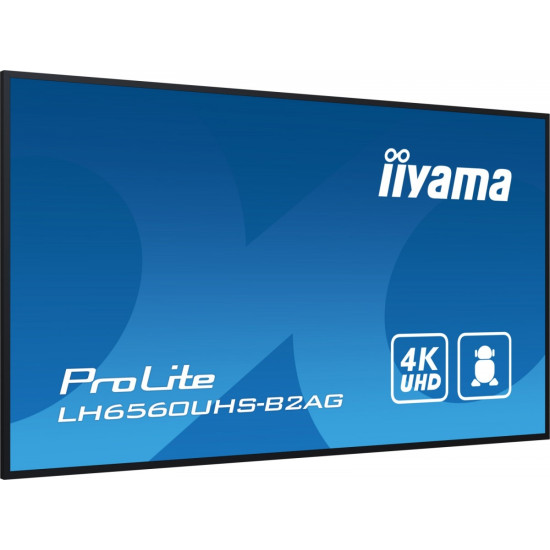 Monitor wielkoformatowy 65 cali LH6560UHS-B2A 24/7,500cd,4K,VA,Wifi 
