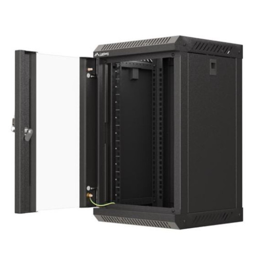 Szafa instalacyjna rack wisząca 10 cali 9U 300x300 czarna 