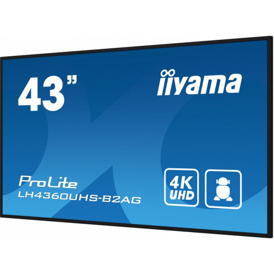 Monitor 43 LH4360UHS-B2A 24/7, 500cd, 4K, VA, Wifi, 6.5ms, 3xHDMI, 2xUSBR, J45, RS-232C
