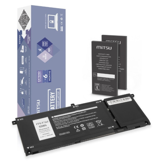 Bateria H5CKD do Dell Inspiron 5400 5401 5402 5406 5501 5508 3600 mAh (55 Wh) 15.2V