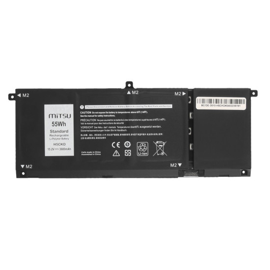 Bateria H5CKD do Dell Inspiron 5400 5401 5402 5406 5501 5508 3600 mAh (55 Wh) 15.2V
