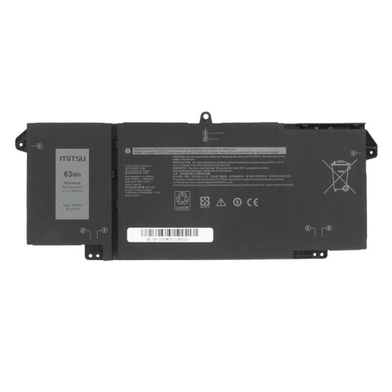 Bateria 7FMXV do Dell Latitude 5320 7320 7420 7520 - 15.2V 4144 mAh (63 Wh) 15.2V