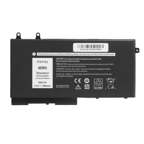 Bateria R8D7N do Dell Latitude 5410 5411 5500 Precision 3541 3550 - 11.4V 4000 mAh (46 Wh) 11.4V