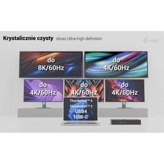 Stacja dokująca Universal 5x 4K/60Hz Display Power Delivery 100W