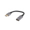 Adapter Displayport(M)- HDMI(F)8K na kablu 20cm srebrny