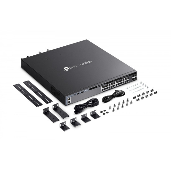 Przełącznik SG6428XHP switch zarządzalny 24 porty gigabitowe PoE+ 4 sloty SFP+ 10G 