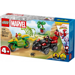 Klocki SPIDEY 11198 Pościg Spina za Electro w dinopojeździe 