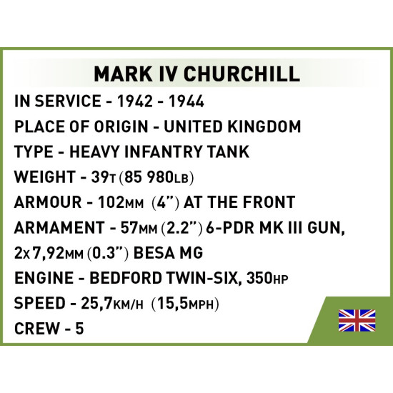 Klocki Mark IV Churchill 668 klocków 