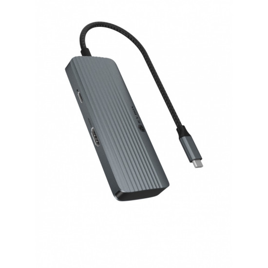 Stacja dokująca IB-DK4022a-CPD 6w1, HDMI,USB,PD 