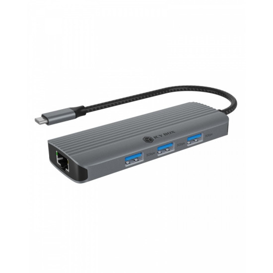 Stacja dokująca IB-DK4034a-CPD 6w1, HDMI,USB,PD,LAN 