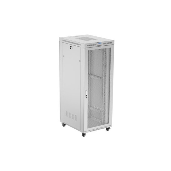 Szafa instalacyjna rack stojąca 19 cali 42U 800x1000 drzwi perforowane LCD szara (Flat pack)