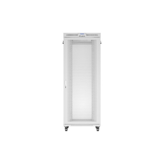Szafa instalacyjna rack stojąca 19 cali 42U 800x1000 drzwi perforowane LCD szara (Flat pack)