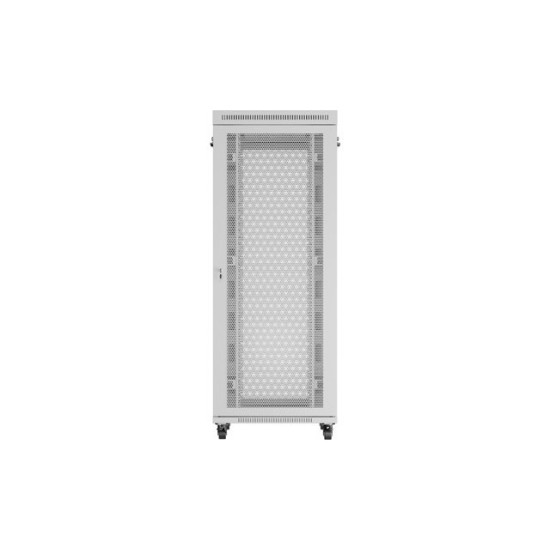 Szafa instalacyjna rack stojąca 19 cali 42U 800x1000 drzwi perforowane LCD szara (Flat pack)