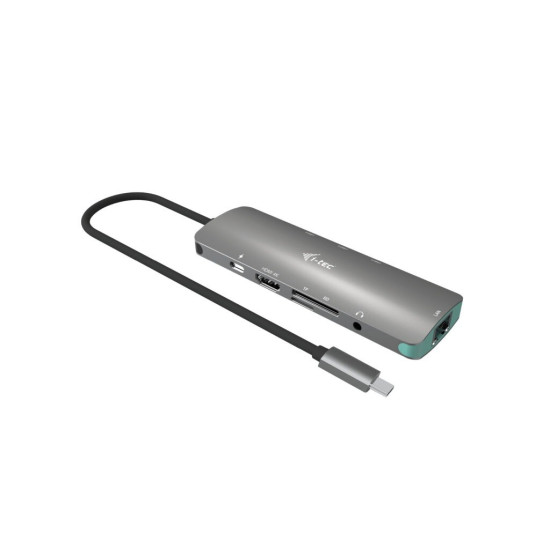 Zestaw USB-C Metal Nano Docking Station 4K HDMI LAN with Power Delivery 100W + Universal Charger 100W 