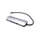 Zestaw USB-C Metal Nano Docking Station 4K HDMI LAN with Power Delivery 100W + Universal Charger 100W 