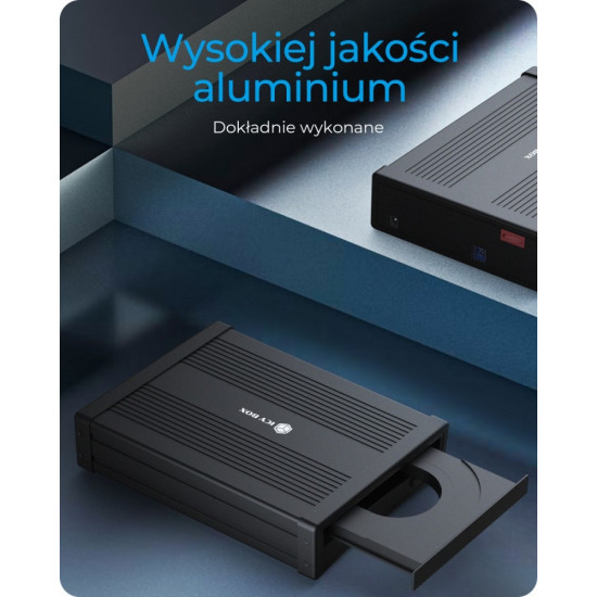 Obudowa ICY BOX IB-525-U3 1x 5,25 SATA DVD/Blue-Ray, czarna 