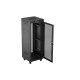 Szafa instalacyjna rack stojąca 19 cali 32U 600x600 drzwi perforowane LCD czarna (Flat pack)