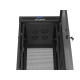 Szafa instalacyjna rack stojąca 19 cali 32U 600x600 drzwi perforowane LCD czarna (Flat pack)