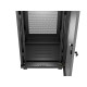 Szafa instalacyjna rack stojąca 19 cali 32U 600x600 drzwi perforowane LCD czarna (Flat pack)