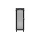 Szafa instalacyjna rack stojąca 19 cali 32U 600x600 drzwi perforowane LCD czarna (Flat pack)