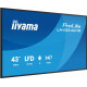 Monitor 43 cale LH4364UHS-B1AG 24/7,VA,ANDROID14,4K,500cd,4000:1,2xHDMI,USB-C,RJ45, RS-232c, IR, 2x10W, 2xUSB, UCHWYT ŚCIENNY 