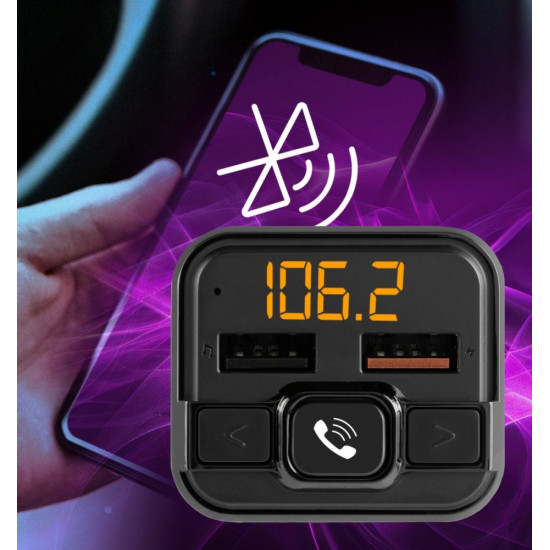 Transmter FM z bluetooth z ładowarką 18W 