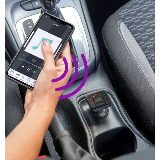 Transmiter FM z bluetooth i ładowarką 20W 