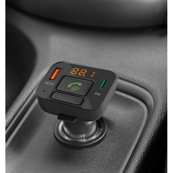 Transmiter FM z bluetooth i ładowarką 20W 