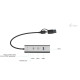 Uniwersalny metalowy ładujący HUB 2xUSB-C/2xUSB-A PD 85W 