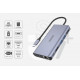 HUB USB-C 2x USB 3.1, HDMI 2.0, DP 1.4, RJ45, SD, PD 100W; D1056A 