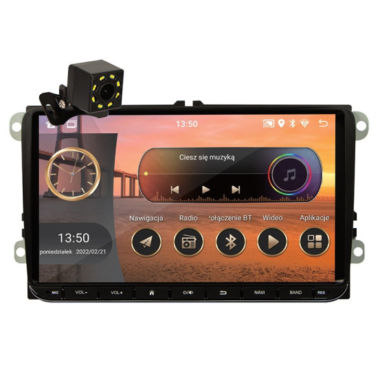 Radio samochodowe CP02 2DIN 9 cali ekran dotykowy Android/WiFi/GPS/CARPLAY