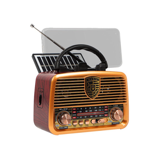Radio przenośne analogowe RA10 AM/FM solarne