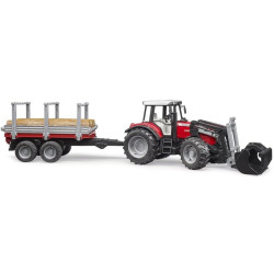 Pojazd Traktor Massey Ferguson z przyczepą