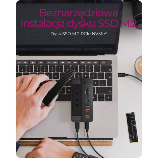 Slot na NVMe SSD IB-DK4072-CU31 10w1