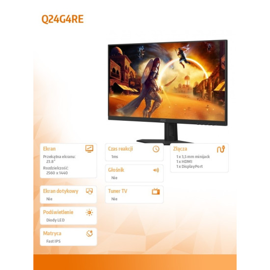 Monitor Q24G4RE 23.8 cala Fast IPS 180Hz HDMI DP