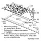 Płyta gaz na szle 90 cm PPM9A6I40 