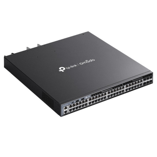 Przełącznik Omada 48-Port Gb Stackable Lite L3 Managed with 4 PORT: 24× Gigabit RJ45 Ports, 4× 10G SFP+ Slots, RJ45/USB Type C Console Port