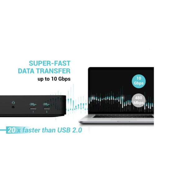 Stacja dokująca USB-C Intelligent Triple Display Docking Station Power Delivery 100W 