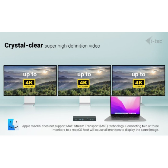 Stacja dokująca USB-C Intelligent Triple Display Docking Station Power Delivery 100W 