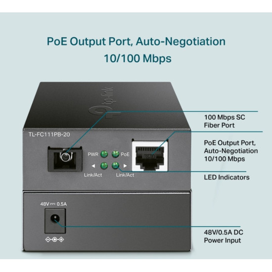 Injector Adapter Omada 2.5G PoE+  PORT: 1× 2.5G PoE Port, 1× 2.5G Non-PoE Port