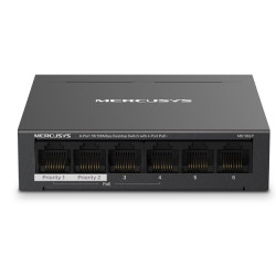 Przełącznik 6-Port 10/100 Mbps Desktop Switch with 4-Port PoE+ PORT: 4× 10/100 Mbps PoE+ Ports, 2× 10/100 Mbps Non-PoE Ports