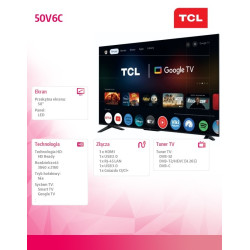 Telewizor LED 50 cali 50V6C 