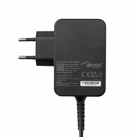 Zasilacz USB-C 45W 20V/2.25-3A PD 3.0 