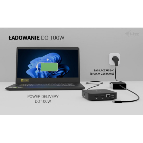 Stacja dokująca USB-C Dual HDMI Power Delivery 100W 