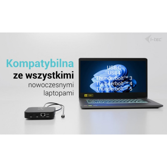 Stacja dokująca USB-C 2x HDMI Dock PD + Ładowarka 100W 