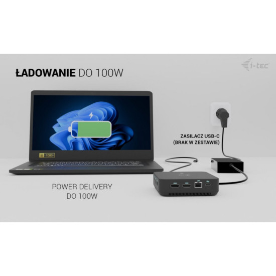 Stacja dokująca USB-C DP Dual HDMI Power Delivery 100W 
